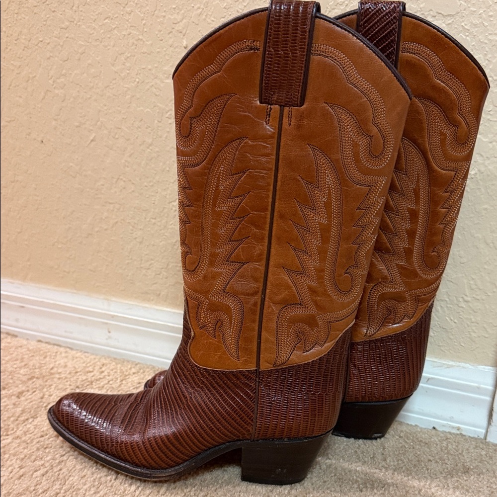 Spanish Brown Western Leather Boots